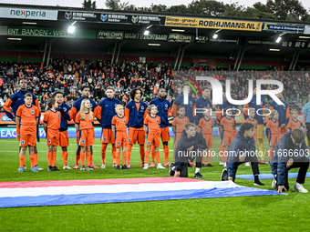 Netherlands players Emmanuel Emegha, Million Manhoef, Kenneth Taylor, Ryan Flamingo, Gjivaj Zechiel, Neraysho Kasanwirjo, Rav van den Berg,...