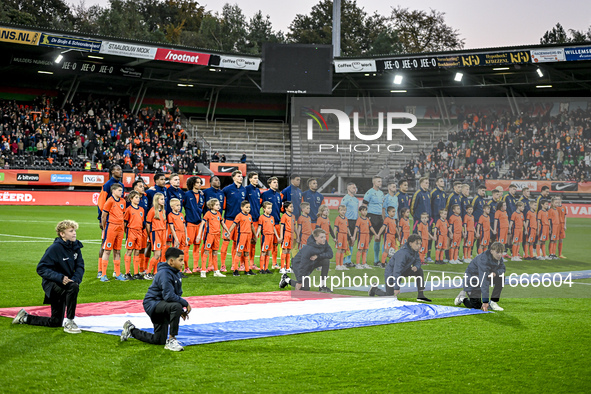 Netherlands players Emmanuel Emegha, Million Manhoef, Kenneth Taylor, Ryan Flamingo, Gjivaj Zechiel, Neraysho Kasanwirjo, Rav van den Berg,...