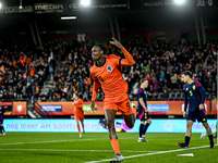 Netherlands player Emmanuel Emegha celebrates the goal 1-0 during the match between Netherlands U21 and Sweden U21 at the Goffertstadion for...