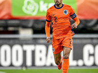 Netherlands player Devyne Rensch plays during the match between Netherlands U21 and Sweden U21 at the Goffertstadion for the Qualification E...