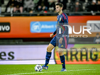 Sweden player Noah Eile participates in the match between Netherlands U21 and Sweden U21 at the Goffertstadion for the Qualification EK 2025...