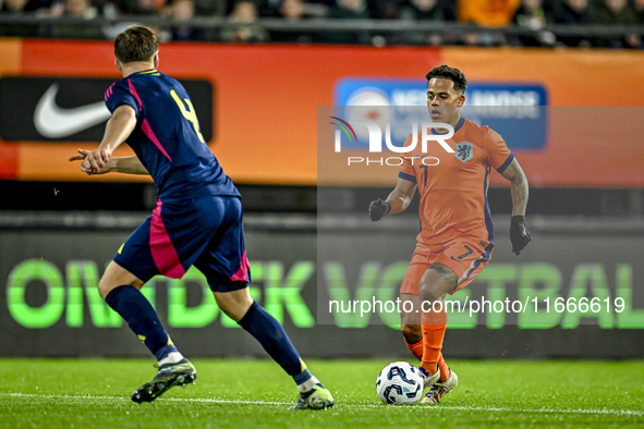 Netherlands player Million Manhoef participates in the match between Netherlands U21 and Sweden U21 at the Goffertstadion for the Qualificat...