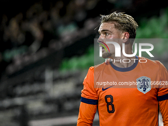 Netherlands player Kenneth Taylor participates in the match between Netherlands U21 and Sweden U21 at the Goffertstadion for the Qualificati...