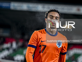 Netherlands player Myron van Brederode participates in the match between Netherlands U21 and Sweden U21 at the Goffertstadion for the Qualif...