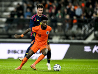 Netherlands player Ezechiel Banzuzi participates in the match between Netherlands U21 and Sweden U21 at the Goffertstadion for the Qualifica...