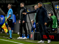 Netherlands trainer coach Michael Reiziger is present during the match between Netherlands U21 and Sweden U21 at the Goffertstadion for the...