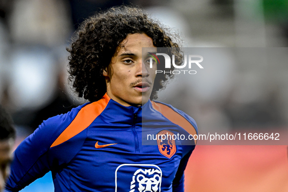 Netherlands player Gjivaj Zechiel participates in the match between Netherlands U21 and Sweden U21 at the Goffertstadion for the Qualificati...