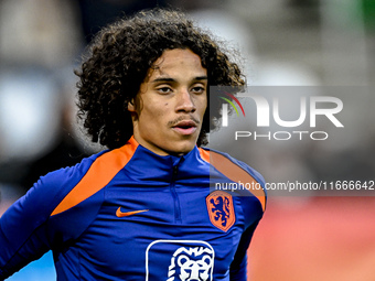 Netherlands player Gjivaj Zechiel participates in the match between Netherlands U21 and Sweden U21 at the Goffertstadion for the Qualificati...