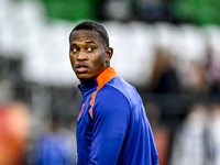 Netherlands player Neraysho Kasanwirjo participates in the match between Netherlands U21 and Sweden U21 at the Goffertstadion for the Qualif...