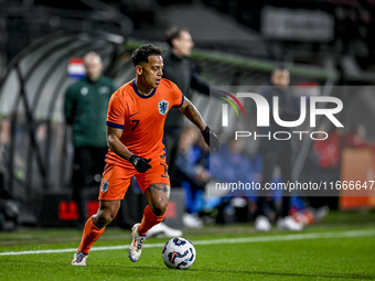 Netherlands player Million Manhoef participates in the match between Netherlands U21 and Sweden U21 at the Goffertstadion for the Qualificat...