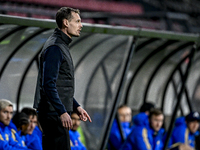 Sweden trainer coach Daniel Backstrom is present during the match between Netherlands U21 and Sweden U21 at the Goffertstadion for the Quali...