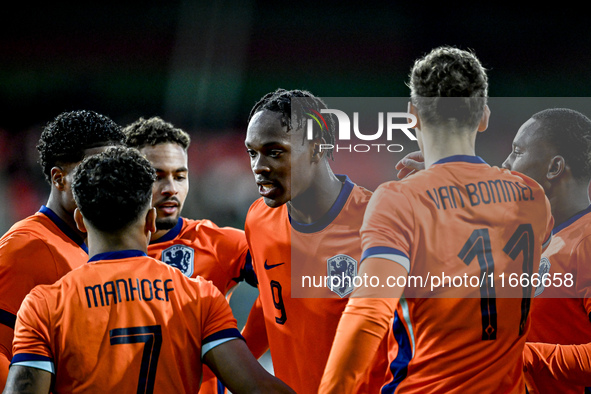 Netherlands player Emmanuel Emegha participates in the match between Netherlands U21 and Sweden U21 at the Goffertstadion for the Qualificat...