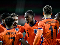 Netherlands player Emmanuel Emegha participates in the match between Netherlands U21 and Sweden U21 at the Goffertstadion for the Qualificat...