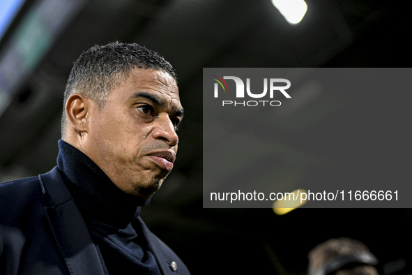 Netherlands trainer coach Michael Reiziger is present during the match between Netherlands U21 and Sweden U21 at the Goffertstadion for the...