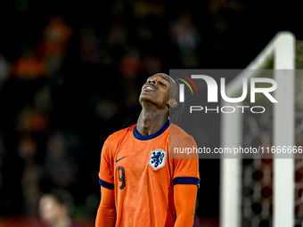 Netherlands player Emmanuel Emegha participates in the match between Netherlands U21 and Sweden U21 at the Goffertstadion for the Qualificat...