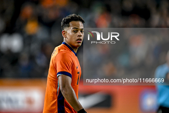 Netherlands player Million Manhoef participates in the match between Netherlands U21 and Sweden U21 at the Goffertstadion for the Qualificat...