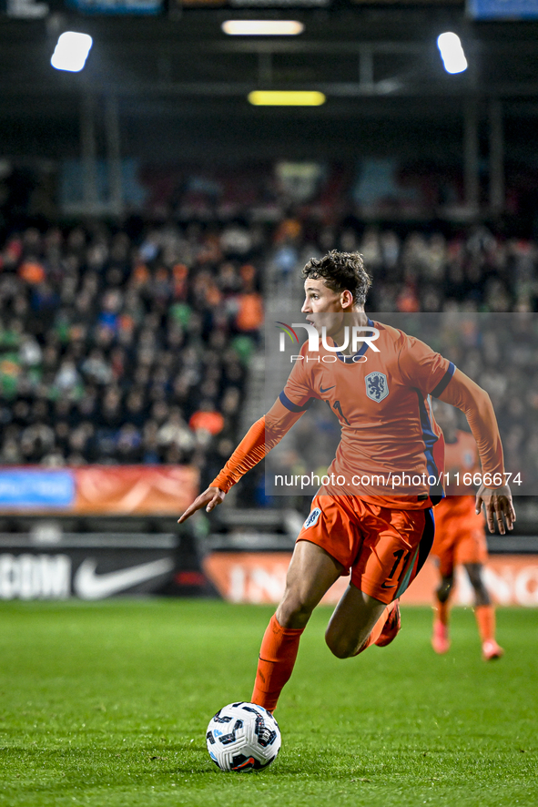 Netherlands player Ruben van Bommel plays during the match between Netherlands U21 and Sweden U21 at the Goffertstadion for the Qualificatio...