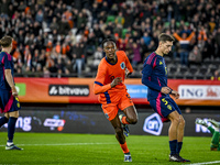 Netherlands player Emmanuel Emegha celebrates the goal 1-0 during the match between Netherlands U21 and Sweden U21 at the Goffertstadion for...