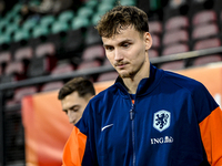 Netherlands player Rav van den Berg participates in the match between Netherlands U21 and Sweden U21 at the Goffertstadion for the Qualifica...