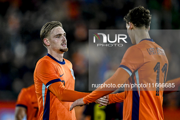 Netherlands player Kenneth Taylor participates in the match between Netherlands U21 and Sweden U21 at the Goffertstadion for the Qualificati...