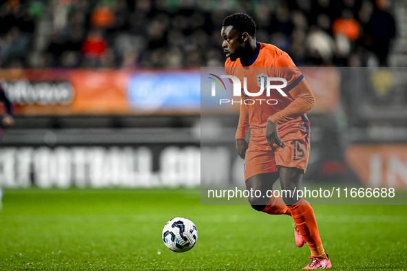 Netherlands player Noah Ohio participates in the match between Netherlands U21 and Sweden U21 at the Goffertstadion for the Qualification EK...