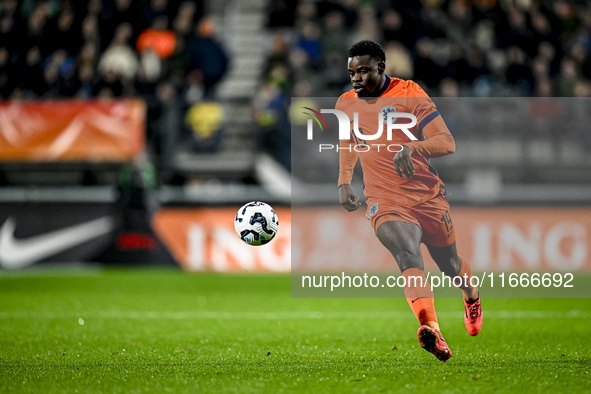 Netherlands player Noah Ohio participates in the match between Netherlands U21 and Sweden U21 at the Goffertstadion for the Qualification EK...