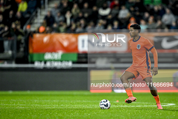 Netherlands player Ryan Flamingo participates in the match between Netherlands U21 and Sweden U21 at the Goffertstadion for the Qualificatio...