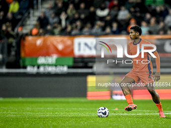 Netherlands player Ryan Flamingo participates in the match between Netherlands U21 and Sweden U21 at the Goffertstadion for the Qualificatio...