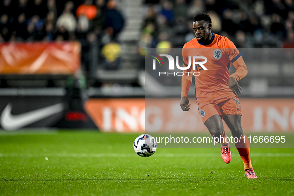 Netherlands player Noah Ohio participates in the match between Netherlands U21 and Sweden U21 at the Goffertstadion for the Qualification EK...