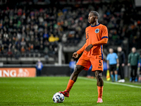 Netherlands player Neraysho Kasanwirjo participates in the match between Netherlands U21 and Sweden U21 at the Goffertstadion for the Qualif...