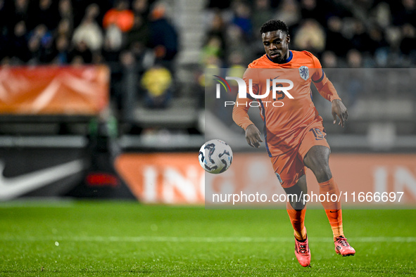 Netherlands player Noah Ohio participates in the match between Netherlands U21 and Sweden U21 at the Goffertstadion for the Qualification EK...