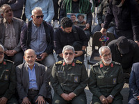 Brigadier General Esmail Qaani, Commander of the Quds Force of the Islamic Revolutionary Guard Corps, attends a funeral ceremony for General...