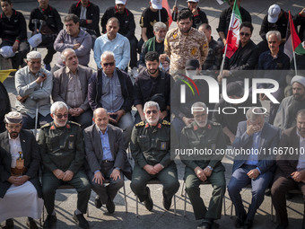 Brigadier General Esmail Qaani, Commander of the Quds Force of the Islamic Revolutionary Guard Corps, attends a funeral ceremony for General...