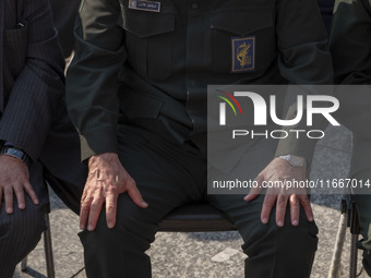 Brigadier General Esmail Qaani, Commander of the Quds Force of the Islamic Revolutionary Guard Corps, attends a funeral ceremony for General...