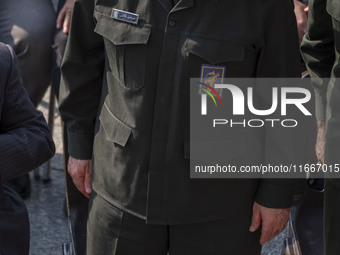 Brigadier General Esmail Qaani, Commander of the Quds Force of the Islamic Revolutionary Guard Corps, attends a funeral ceremony for General...