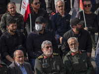 Brigadier General Esmail Qaani, Commander of the Quds Force of the Islamic Revolutionary Guard Corps, attends a funeral ceremony for General...