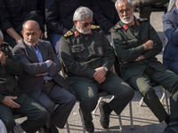 Brigadier General Esmail Qaani, Commander of the Quds Force of the Islamic Revolutionary Guard Corps, attends a funeral ceremony for General...