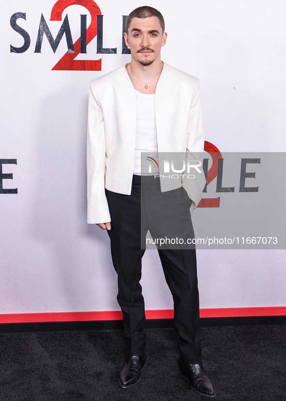 Kyle Gallner arrives at the Global Premiere Of Paramount Pictures' 'Smile 2' held at Paramount Pictures Studios on October 14, 2024 in Holly...