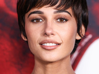 Naomi Scott arrives at the Global Premiere Of Paramount Pictures' 'Smile 2' held at Paramount Pictures Studios on October 14, 2024 in Hollyw...