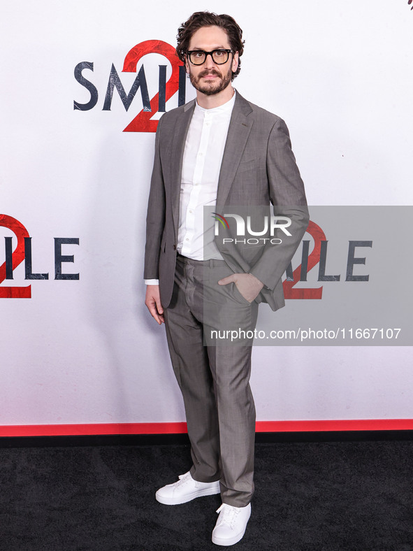 Parker Finn arrives at the Global Premiere Of Paramount Pictures' 'Smile 2' held at Paramount Pictures Studios on October 14, 2024 in Hollyw...