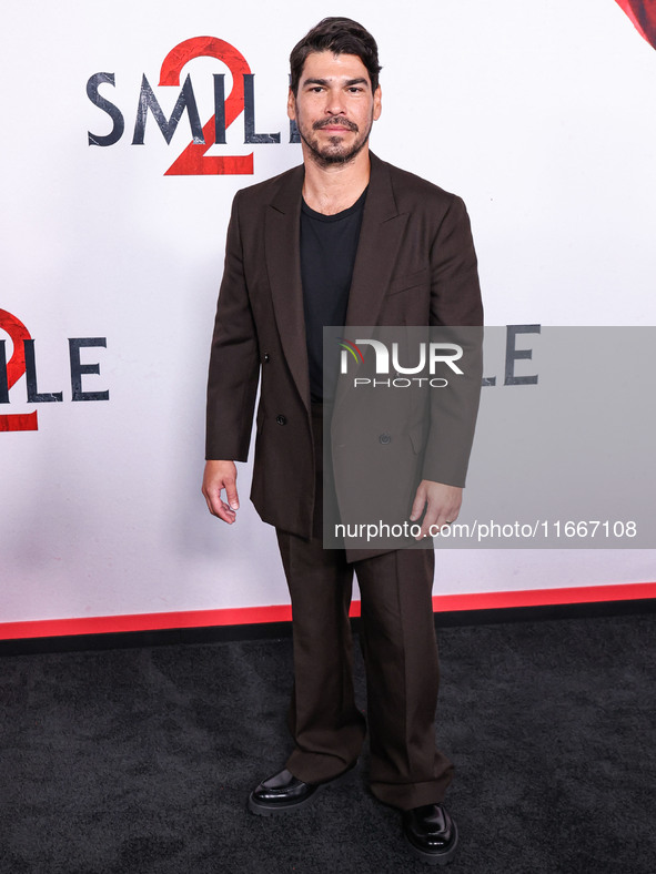 Raul Castillo arrives at the Global Premiere Of Paramount Pictures' 'Smile 2' held at Paramount Pictures Studios on October 14, 2024 in Holl...