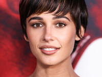 Naomi Scott arrives at the Global Premiere Of Paramount Pictures' 'Smile 2' held at Paramount Pictures Studios on October 14, 2024 in Hollyw...