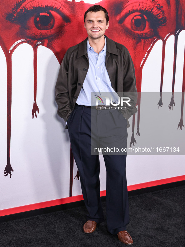 Ray Nicholson arrives at the Global Premiere Of Paramount Pictures' 'Smile 2' held at Paramount Pictures Studios on October 14, 2024 in Holl...