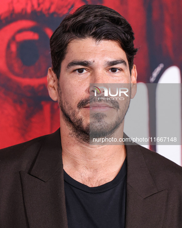 Raul Castillo arrives at the Global Premiere Of Paramount Pictures' 'Smile 2' held at Paramount Pictures Studios on October 14, 2024 in Holl...