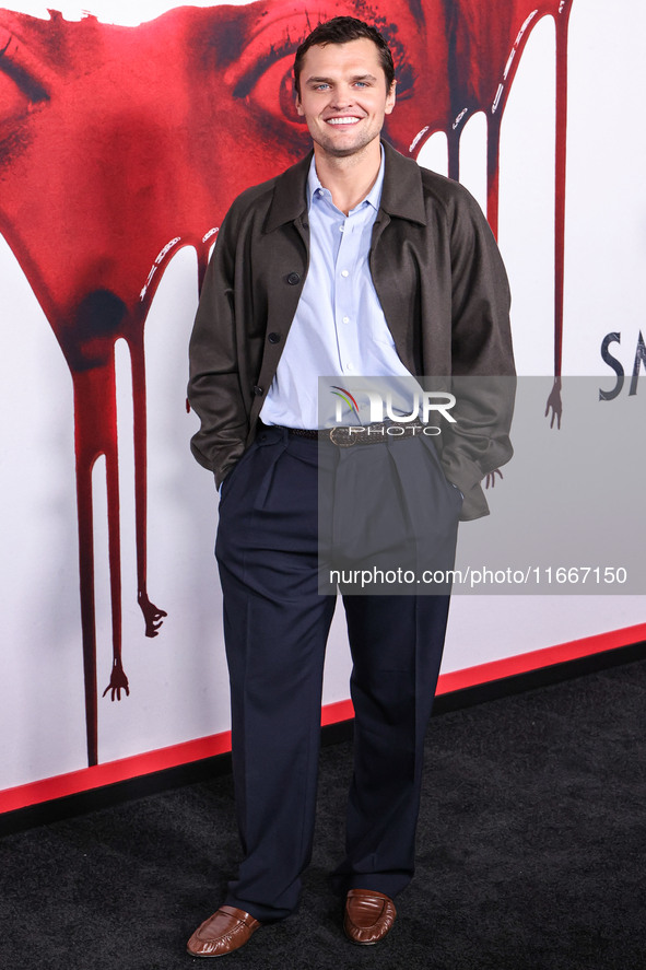 Ray Nicholson arrives at the Global Premiere Of Paramount Pictures' 'Smile 2' held at Paramount Pictures Studios on October 14, 2024 in Holl...