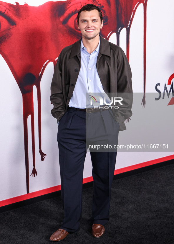 Ray Nicholson arrives at the Global Premiere Of Paramount Pictures' 'Smile 2' held at Paramount Pictures Studios on October 14, 2024 in Holl...