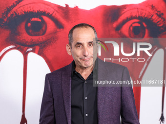 Peter Jacobson arrives at the Global Premiere Of Paramount Pictures' 'Smile 2' held at Paramount Pictures Studios on October 14, 2024 in Hol...