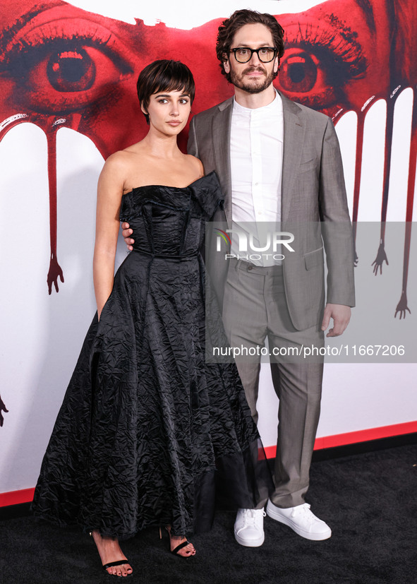 Naomi Scott and Parker Finn arrive at the Global Premiere Of Paramount Pictures' 'Smile 2' held at Paramount Pictures Studios on October 14,...