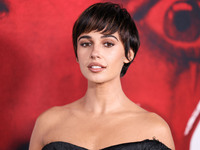 Naomi Scott arrives at the Global Premiere Of Paramount Pictures' 'Smile 2' held at Paramount Pictures Studios on October 14, 2024 in Hollyw...