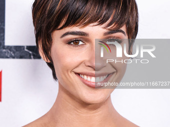 Naomi Scott arrives at the Global Premiere Of Paramount Pictures' 'Smile 2' held at Paramount Pictures Studios on October 14, 2024 in Hollyw...